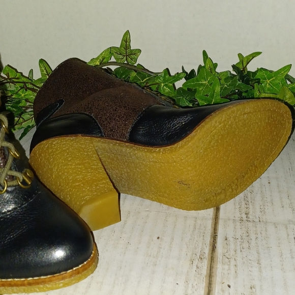 Sam Edelman Tara Brown/Black Leather shearling Ankle boots - Picture 12 of 16